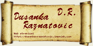 Dušanka Ražnatović vizit kartica